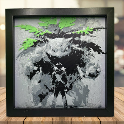 Blastoise With Trainer 3D Printed Fan Art