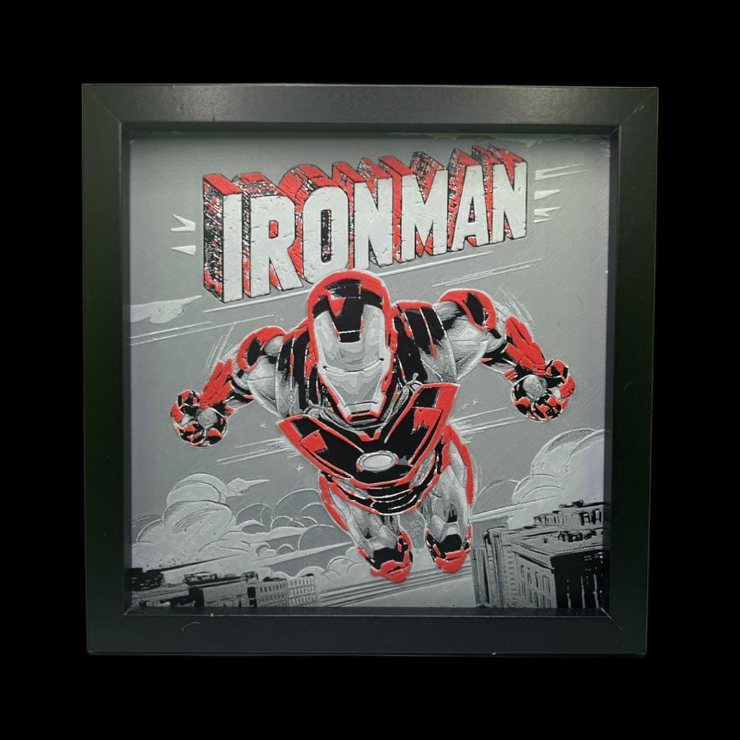 Ironman Comic Book Cover 3D Printed Fan Art