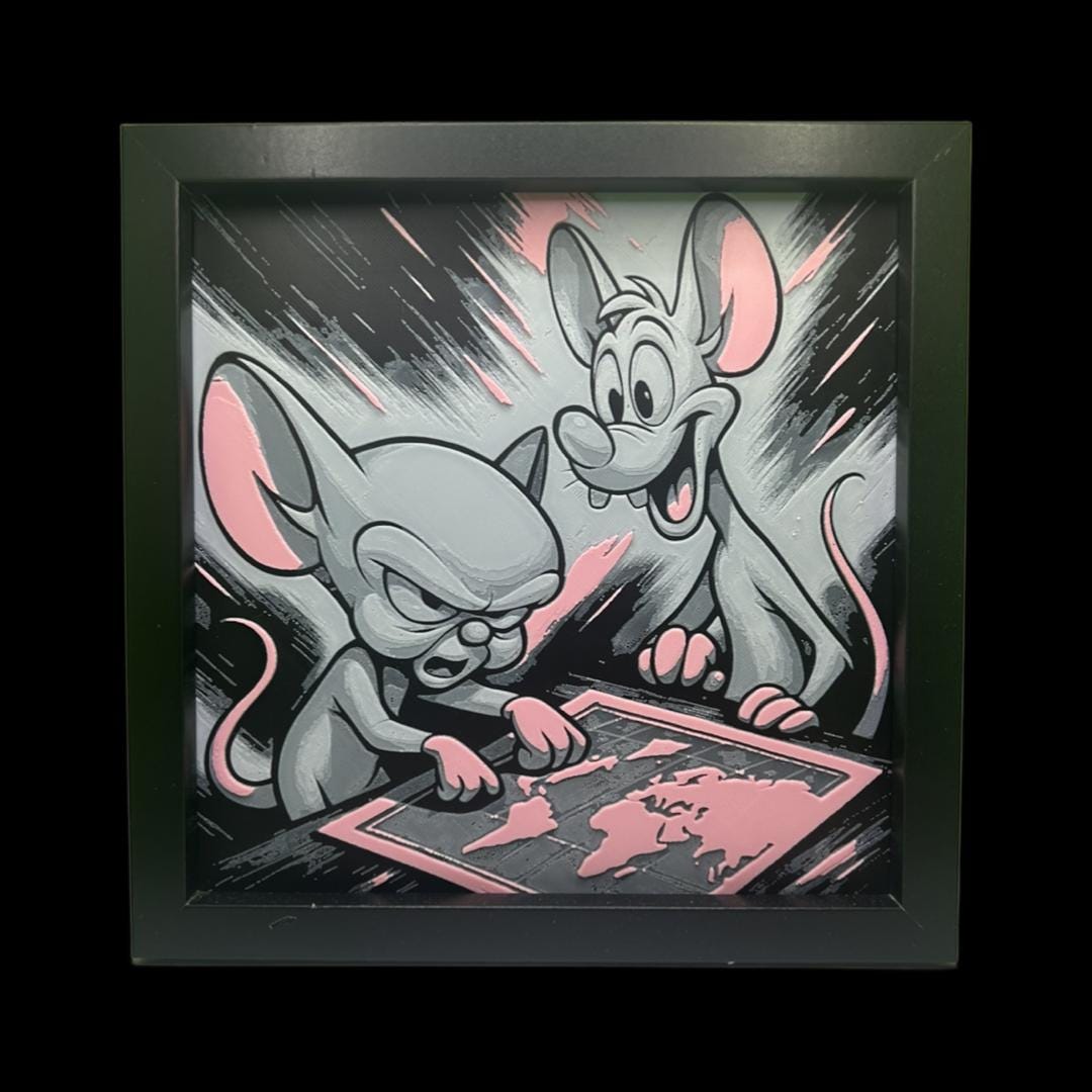 Pinky and the Brain 3D Printed Fan Art