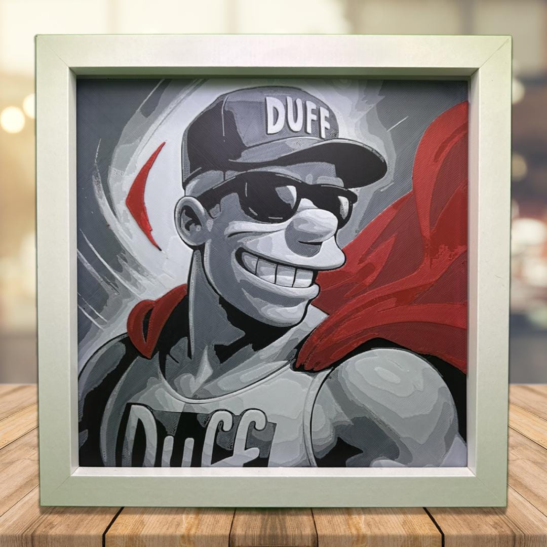 Duffman - The Sampsons 3D Printed Fan Art