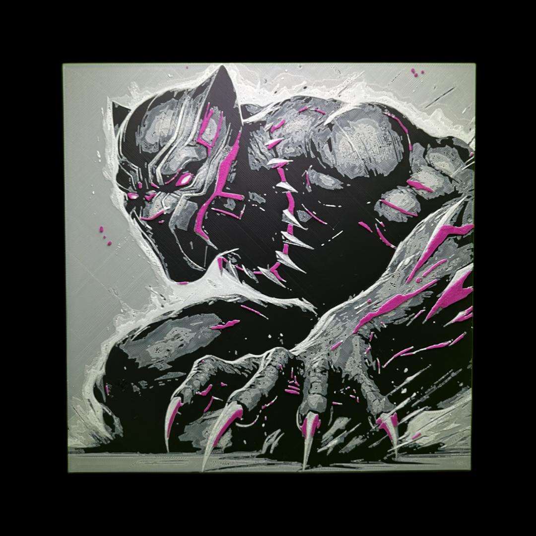 Black Panther - The Avengers 3D V2 Printed Fan Art