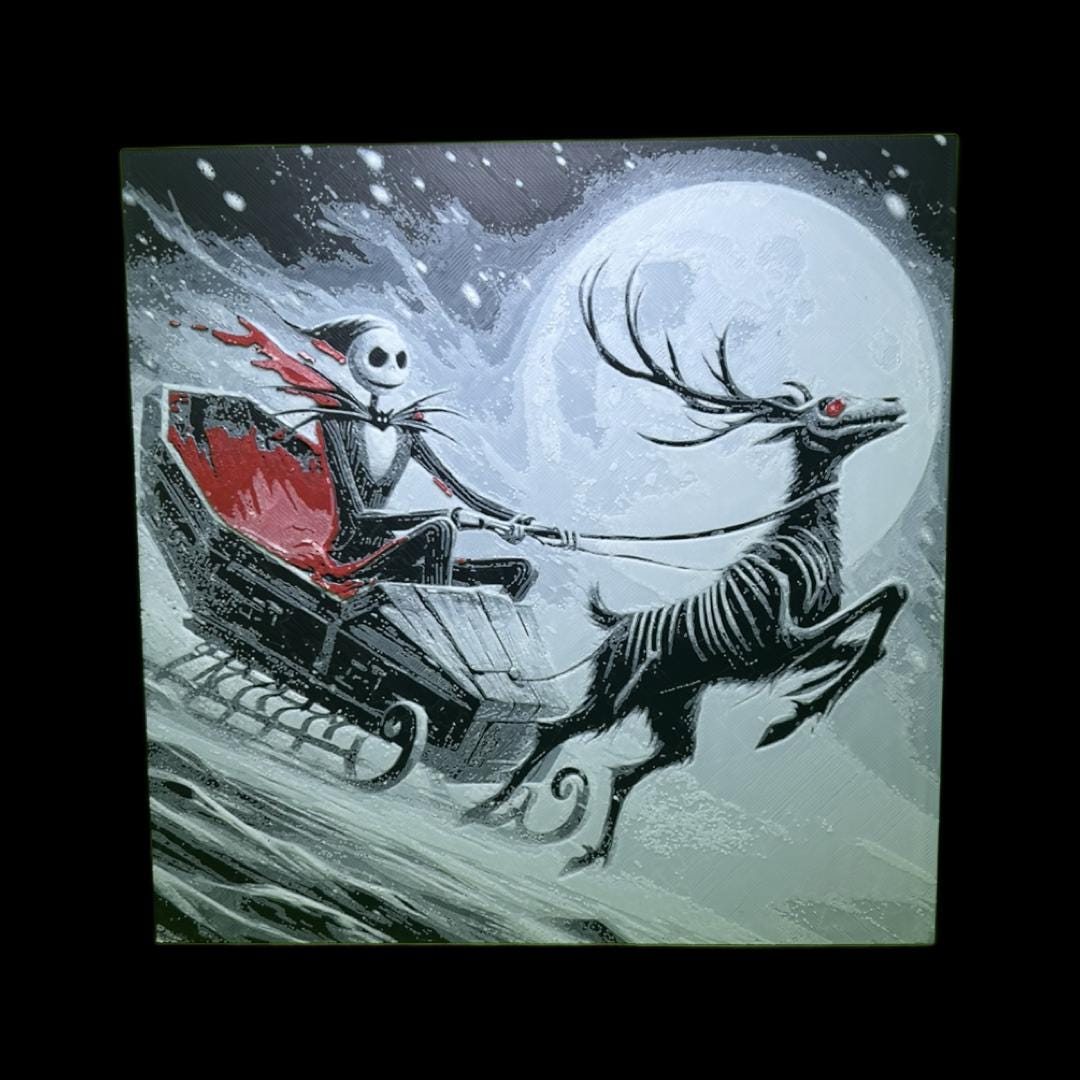 Jack Skellington with Reindeer 3D Printed Fan Art