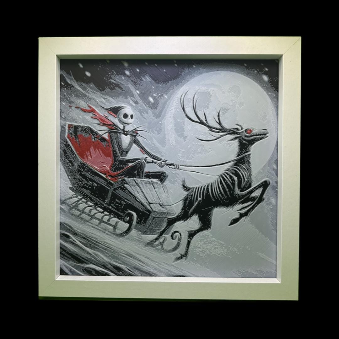 Jack Skellington with Reindeer 3D Printed Fan Art