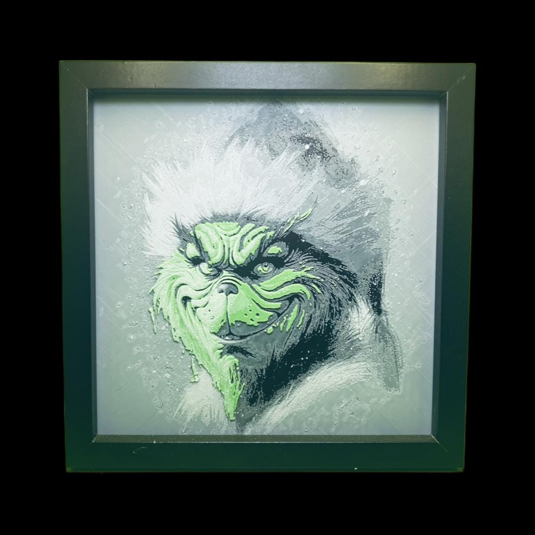 The Grinch in a Santa Hat 3D Printed Fan Art