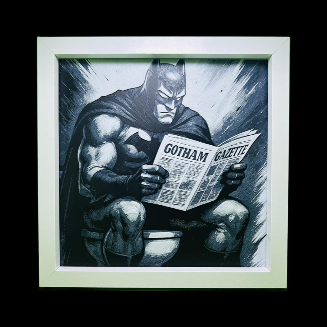 Batman Pooper 3D Printed Fan Art