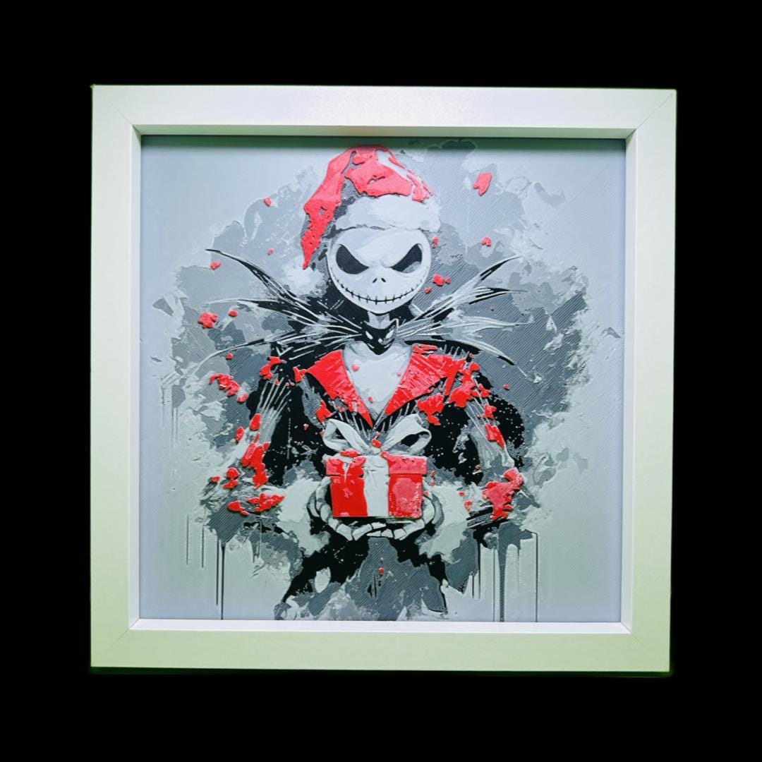 Jack Skellington dressed as Santa 3D Printed Fan Art
