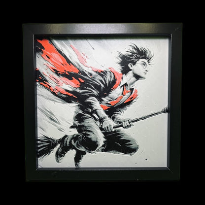 Harry Potter on a Broom 3D Printed Fan Art