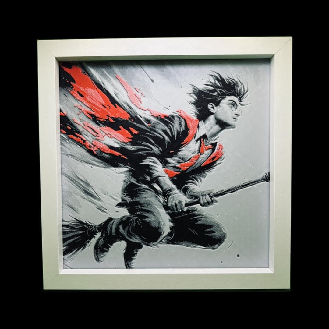 Harry Potter on a Broom 3D Printed Fan Art