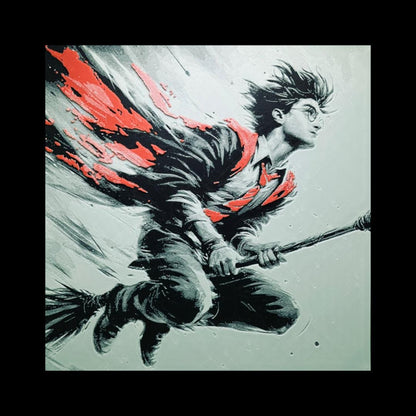 Harry Potter on a Broom 3D Printed Fan Art