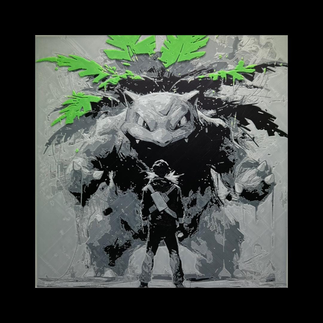 Blastoise With Trainer 3D Printed Fan Art