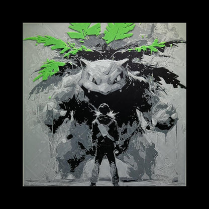 Blastoise With Trainer 3D Printed Fan Art