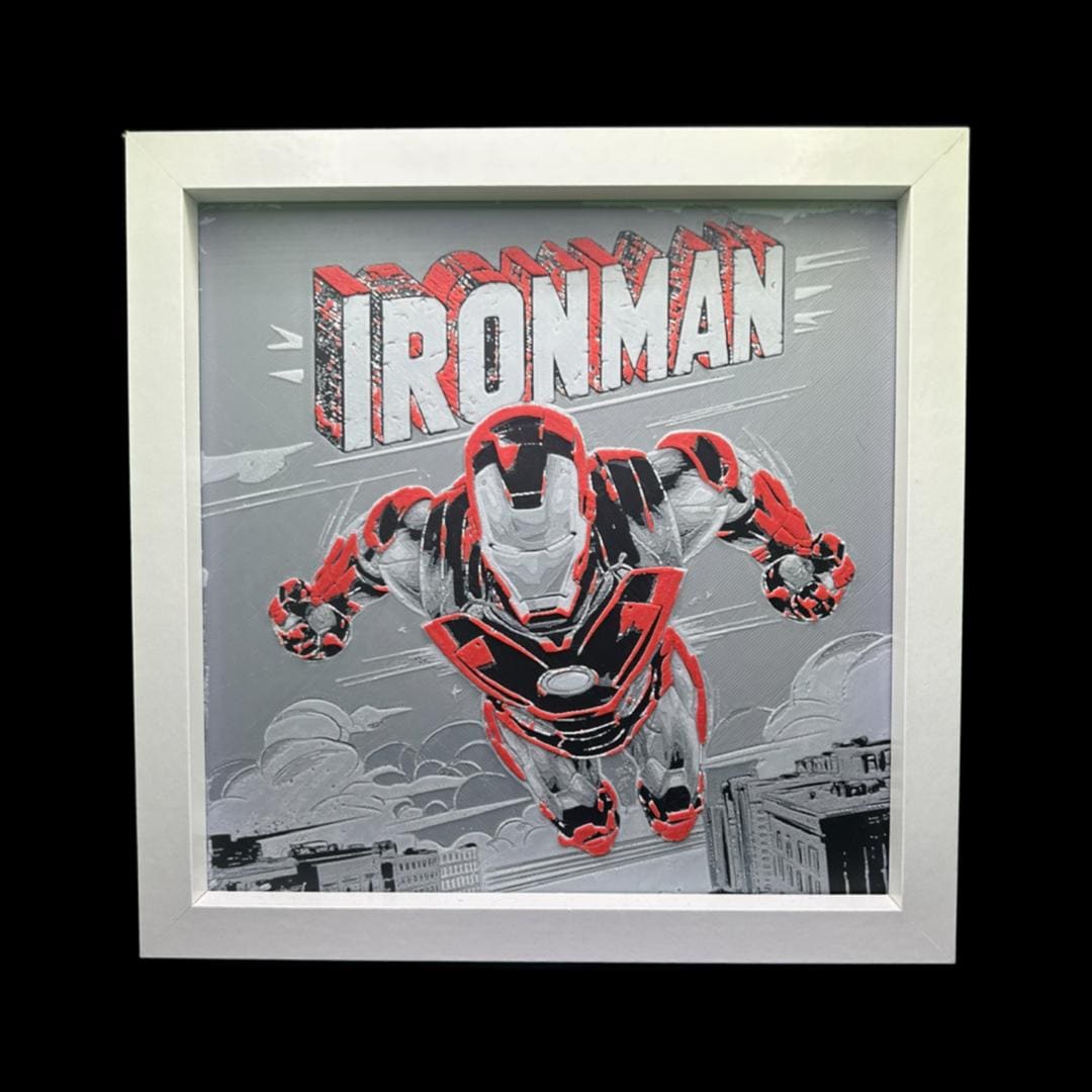 Ironman Comic Book Cover 3D Printed Fan Art