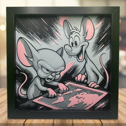 Pinky and the Brain 3D Printed Fan Art