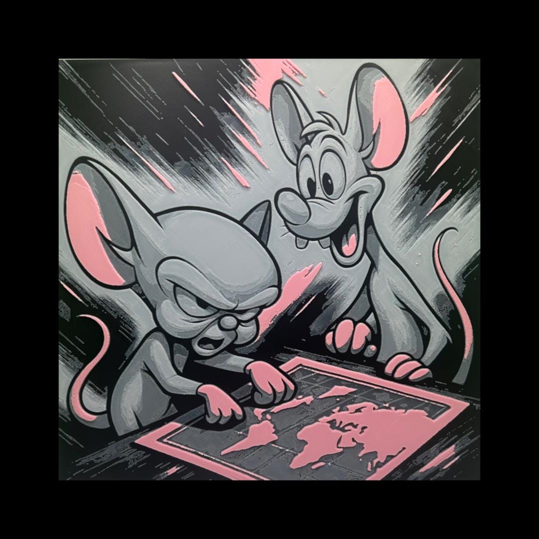 Pinky and the Brain 3D Printed Fan Art